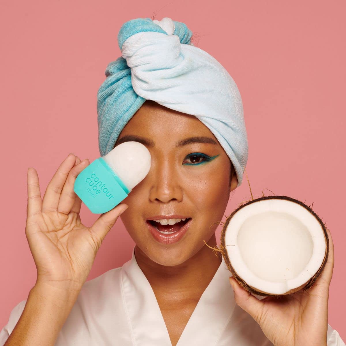 Contour Cube Mini - Revolutionary Ice Roller for Sculpting & De-Puffing - Face Ice Roller & Massager - Ice Mold for Face - Compact Skin Care Tools for Daily Skincare & Travel - Mint