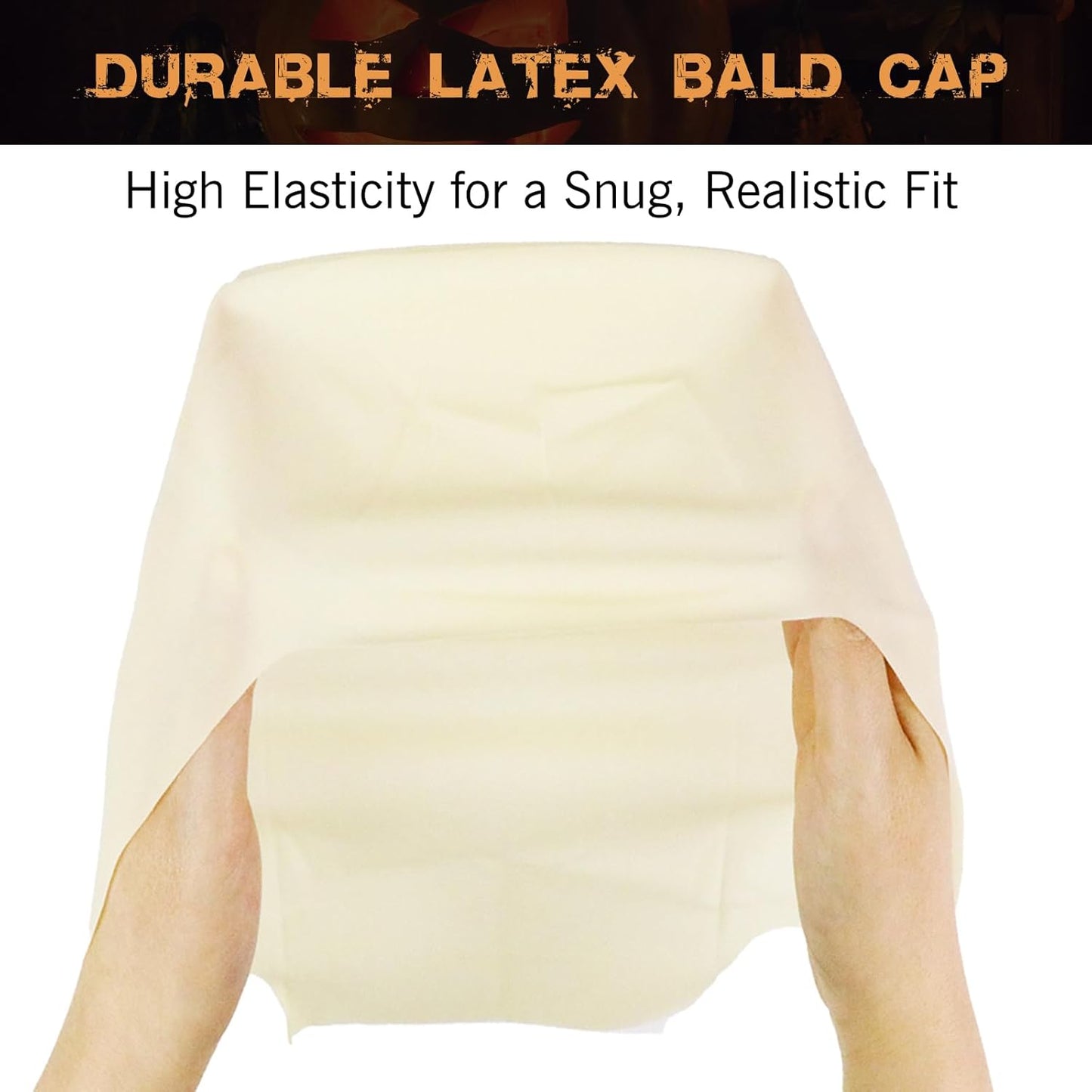 Bald Cap Kit Costume Makeup Kit for Men Adults,Complete Bald Cap SFX Makeup Kit with Tools & Instructions,Professional BaldCap for Halloween Costumes, Cosplay, and Theater