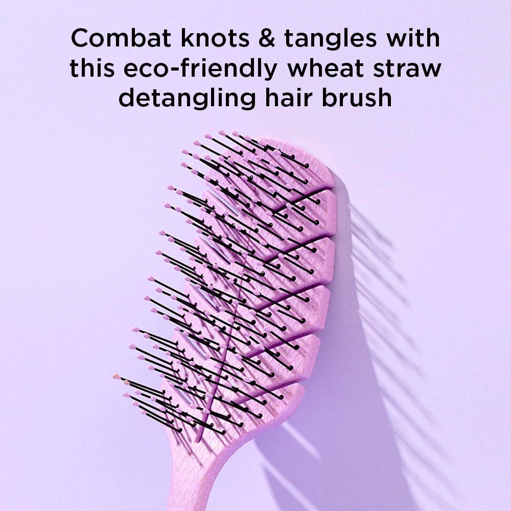 Noughty The Purple One Detangling Brush for Wet and Dry, Smooth and Tangle-Free Hair, Styling and Shower Brush for All Hairtypes, Eco-Friendly and Flexible for Daily Use