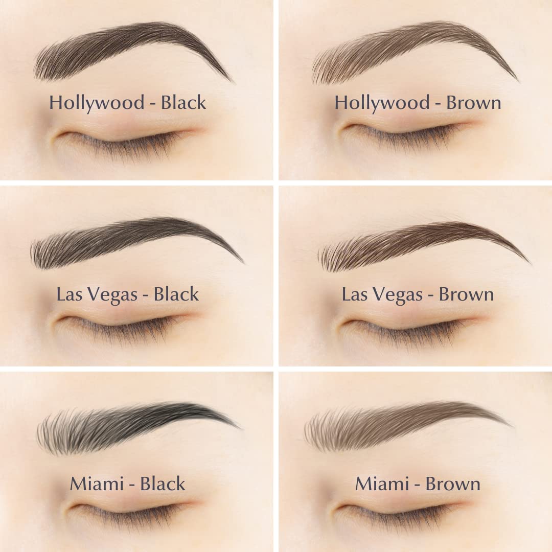 Bliss and Beyond USA | Microblading & Shading Tattoo | A combination of hair stoke and powdered brows | Non-toxic | Vegan friendly (Dramatic Las Vegas, Black)