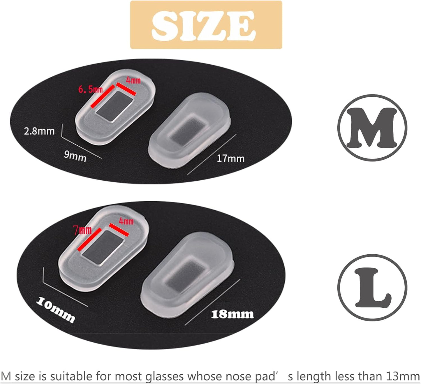 OPUGIT Eyeglass Nose Pad Covers, Slip-on Silicone Nose Pad for Glasses, Soft Eyeglass Repair Kit with Nose Piece Pads, Anti-Slip Eyewear Protective Covers Nose Bridge Pads(White,5 Pairs)