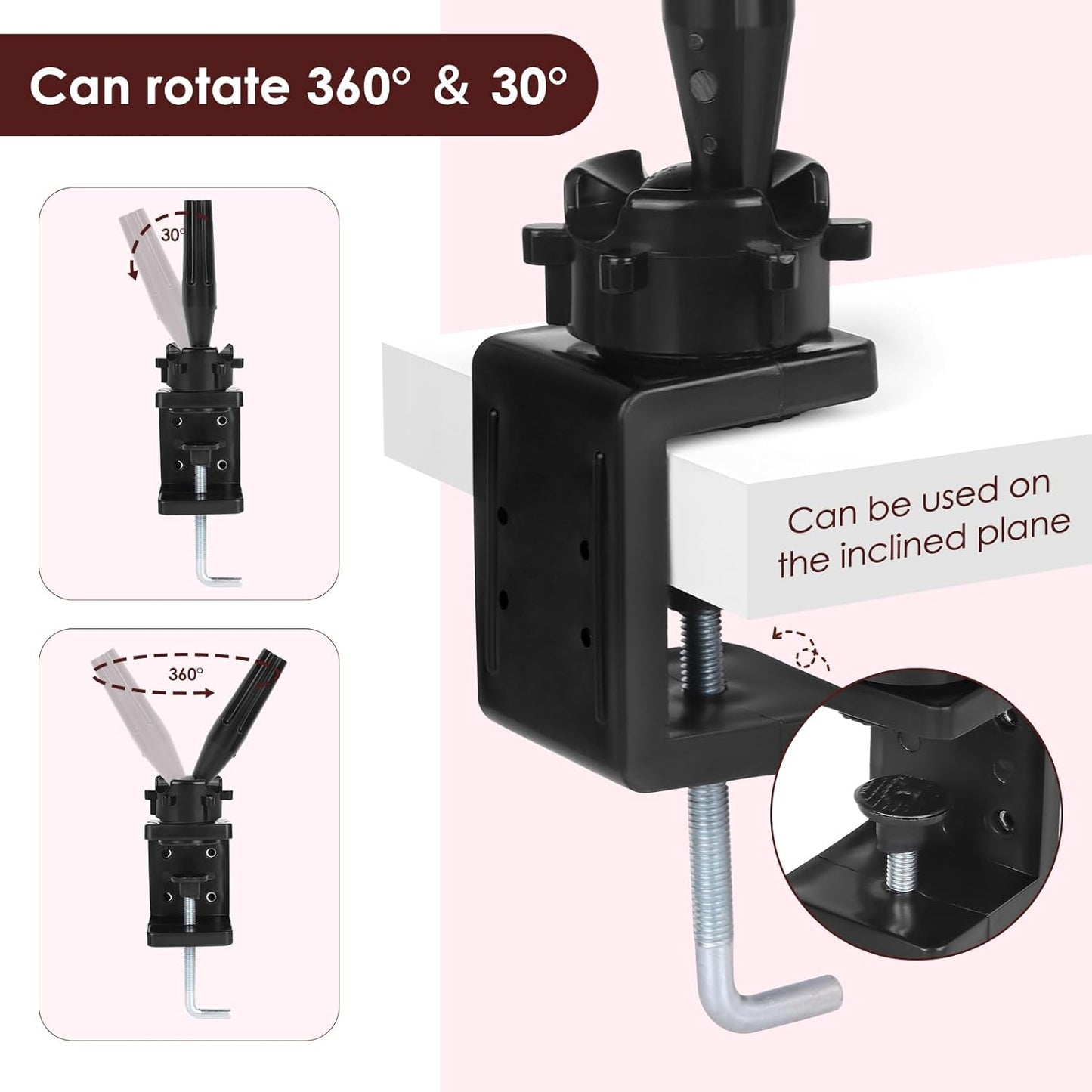 LIONVISON Practice Hand for Acrylic Nails,Flexible Mannequin Hand Model for Nails, Rubber Fake Training Manicure Hands with 240Pcs Ballerina Nail Tips, Brown