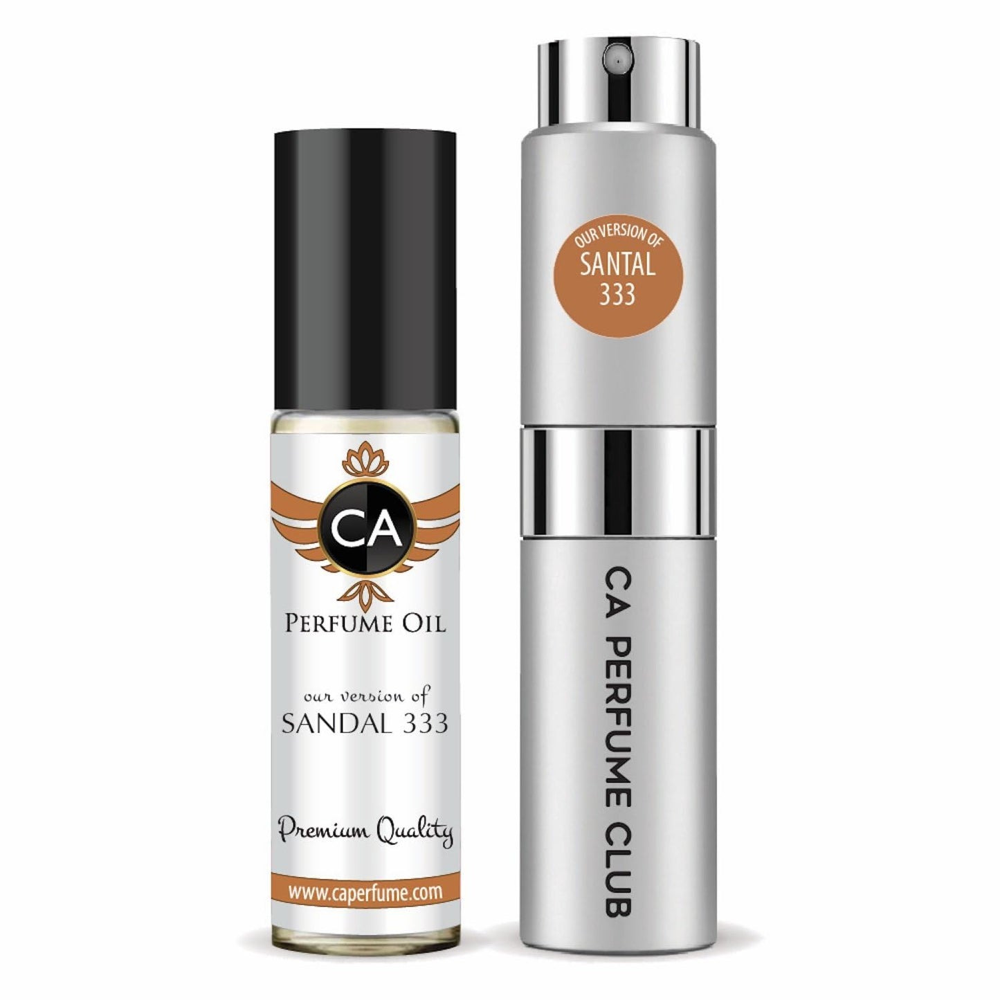 CA Perfume Duo Impression of Santal For Men Perfume Layering Set Mens Cologne Long Lasting Travel Size EDP + Body Oil Roll-On Bottle 0.27 Fl Oz+0.33 Fl Oz
