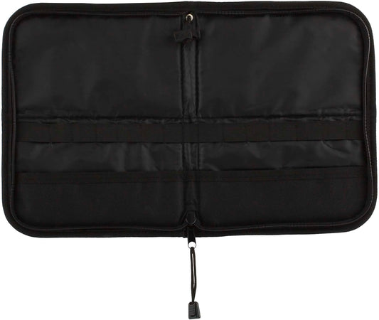 Creative Mark Folding Paint Brush Easel & Travel Case 9" Long - Compact Brush Holder Organizer for Short Handled Paintbrushes - Durable Paint Brush Bag for Storage - Holds up to 20 Brushes