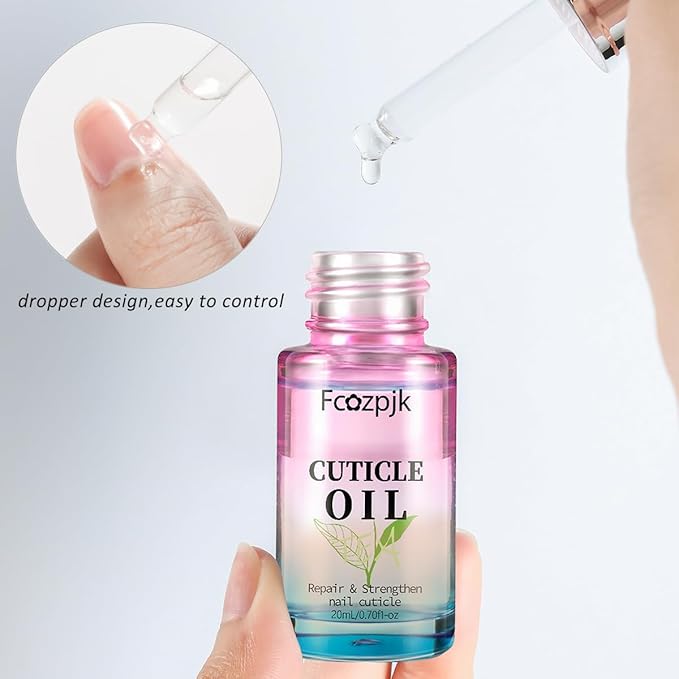 Revitalizing Cuticle Oil, 2PCS Cuticle Oil for Nails, Green Tea & Ocean Scent, Moisturizes Strengthener Oil Dry Nail Treatment Repair Cuticles, With Vitamin E Nail and Cuticle Oil 1.4 Fl Oz