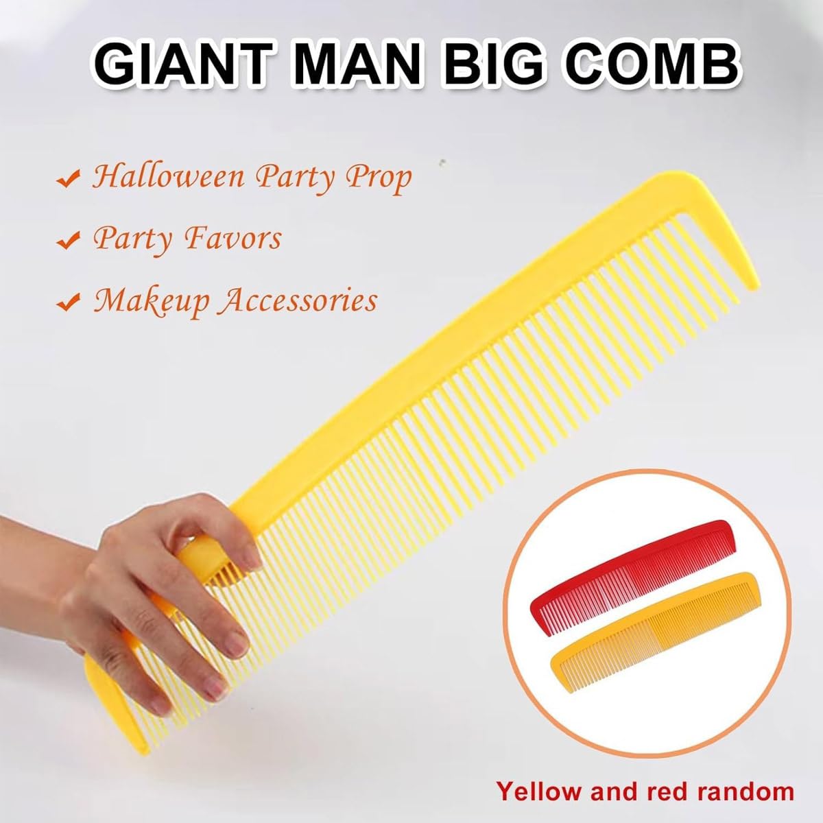 Party Carnival Giant Comb - Giant Wide Comb for Halloween & Carnival,Oversized Prank Hair Styling Tool（Blue）