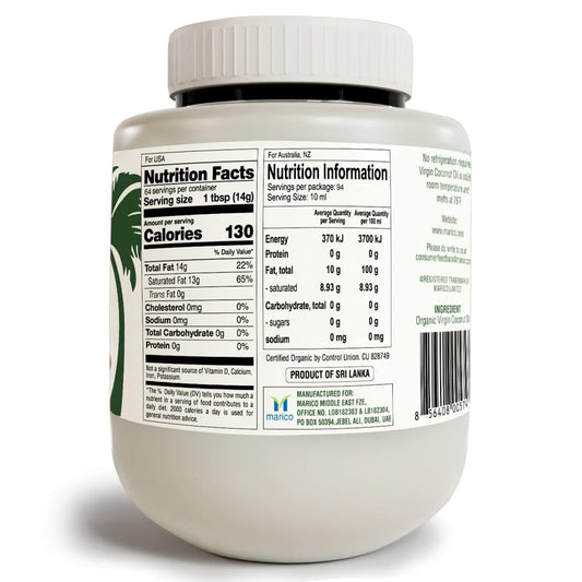 "Parachute Naturalz Organic Virgin Coconut Oil | Cooking Oil, Hair Oil, Body Oil & Oil Pulling | Cold Pressed | Unbleached | Unrefined | Non-Hydrogenated | MCT Oil | USDA Certified | 32 Fl. Oz | Plastic Jar"