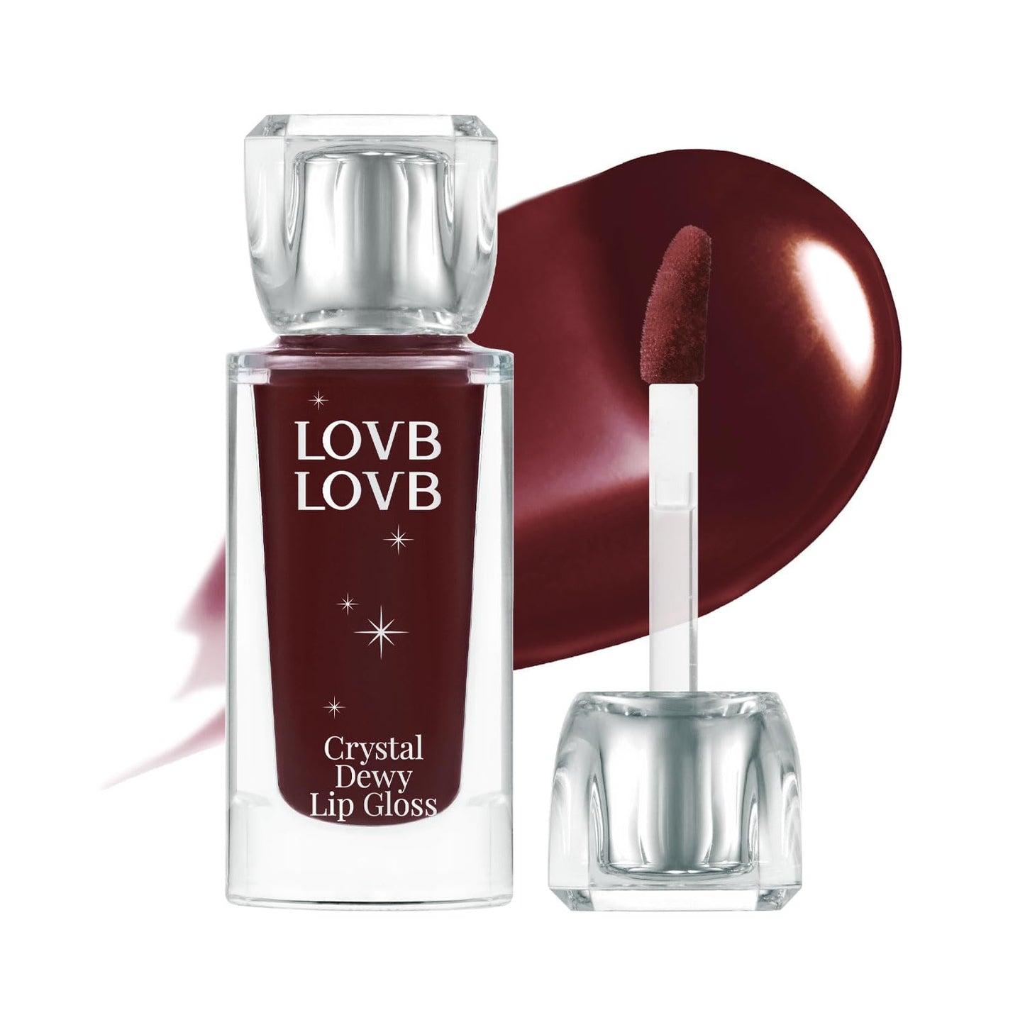 Crystal Dewy Lip Gloss | Lightweight & Non-Sticky | High-Shine & Long-Lasting | Hydrating Korean Lip Care Gloss | 0.17 oz. (05 ESPRESSO)