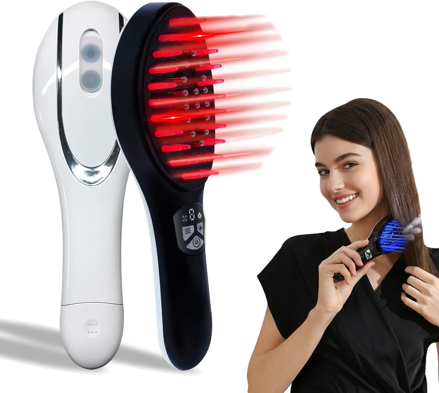 4-in-1 Hair Scalp Massager Comb - Hair Oil Applicator & Scalp Scrubber, Portable for Home & Travel Use, Ideal for Women’s Hair Care