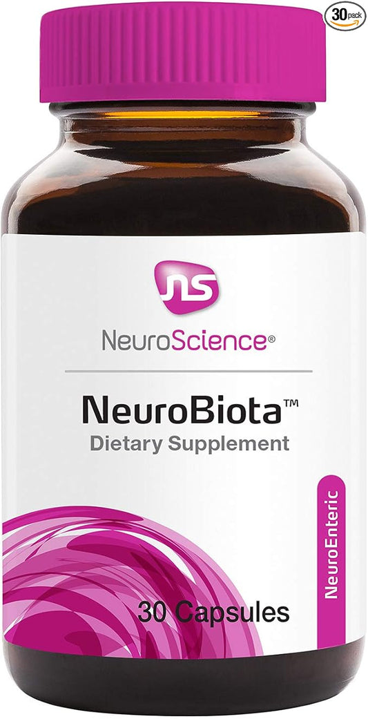 NeuroScience Mood Probiotic for Women & Men - NeuroBiota Mood Support Supplement with Probiotics for Digestive Health, Immune Support & Healthy GABA Activity - Nourish the Gut-Brain Axis (30 Capsules)