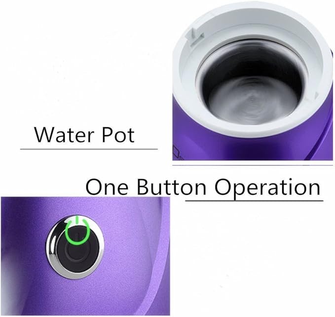 Hann Facial Steamer Professional Sinus Steam Inhaler Face Skin Moisturizer Facial Mask Sauna Spa Steamers with Aromatherapy Diffuser Humidifier Function (Purple)