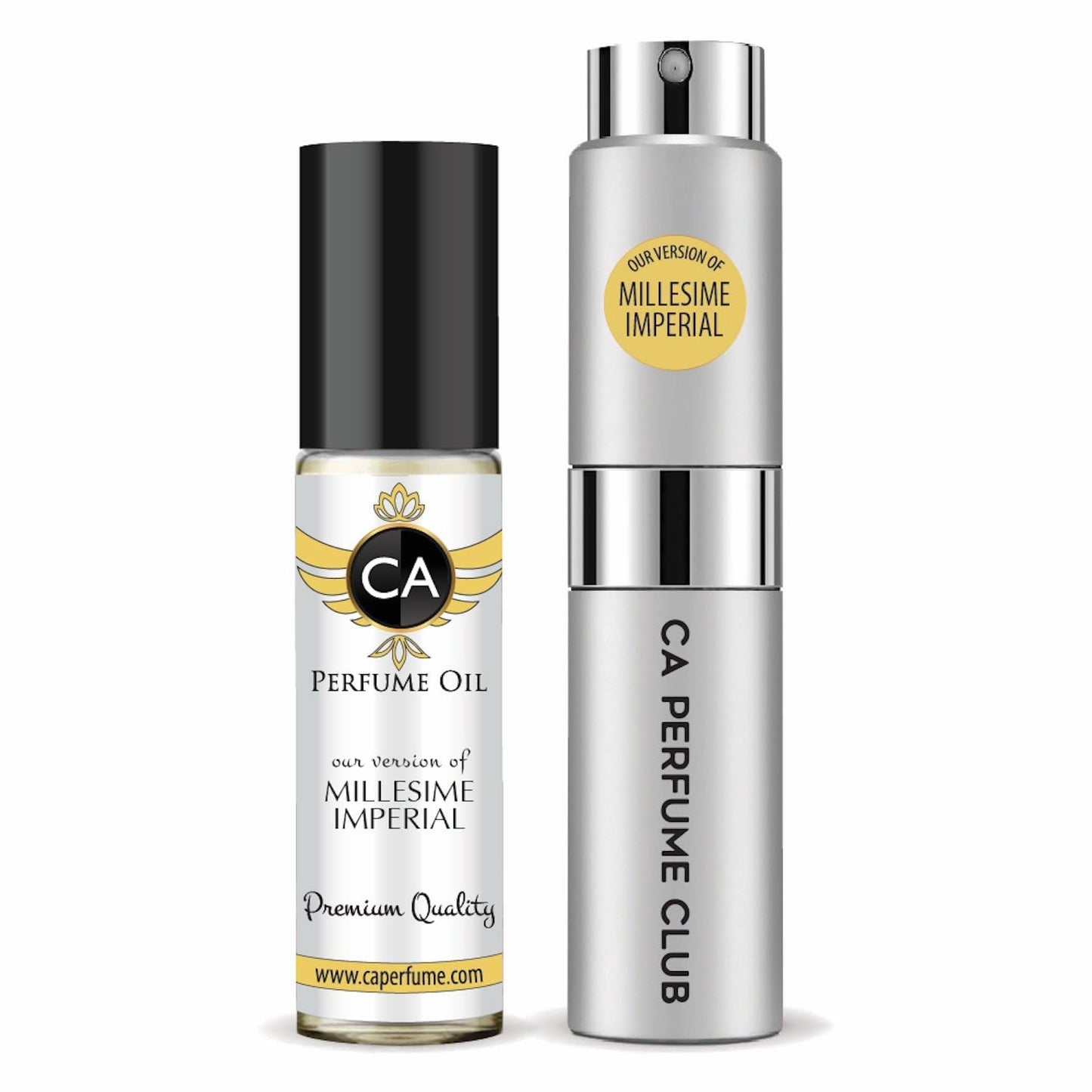 CA Perfume Duo Impression of Millesime Imperial For Women And Men Perfume Layering Set Long Lasting Travel Size EDP + Body Oil Roll-On Bottle 0.27 Fl Oz+0.33 Fl Oz