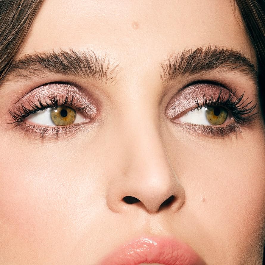 MAKE Beauty Multi-Chromatic Eye Shadow. Metal Reflecting Luminous Foil Finish Creamy, Buildable, Dimensional Long-wear, Crease-proof Powder Eyeshadow, Multichrome Shade - Quartz, Taupe