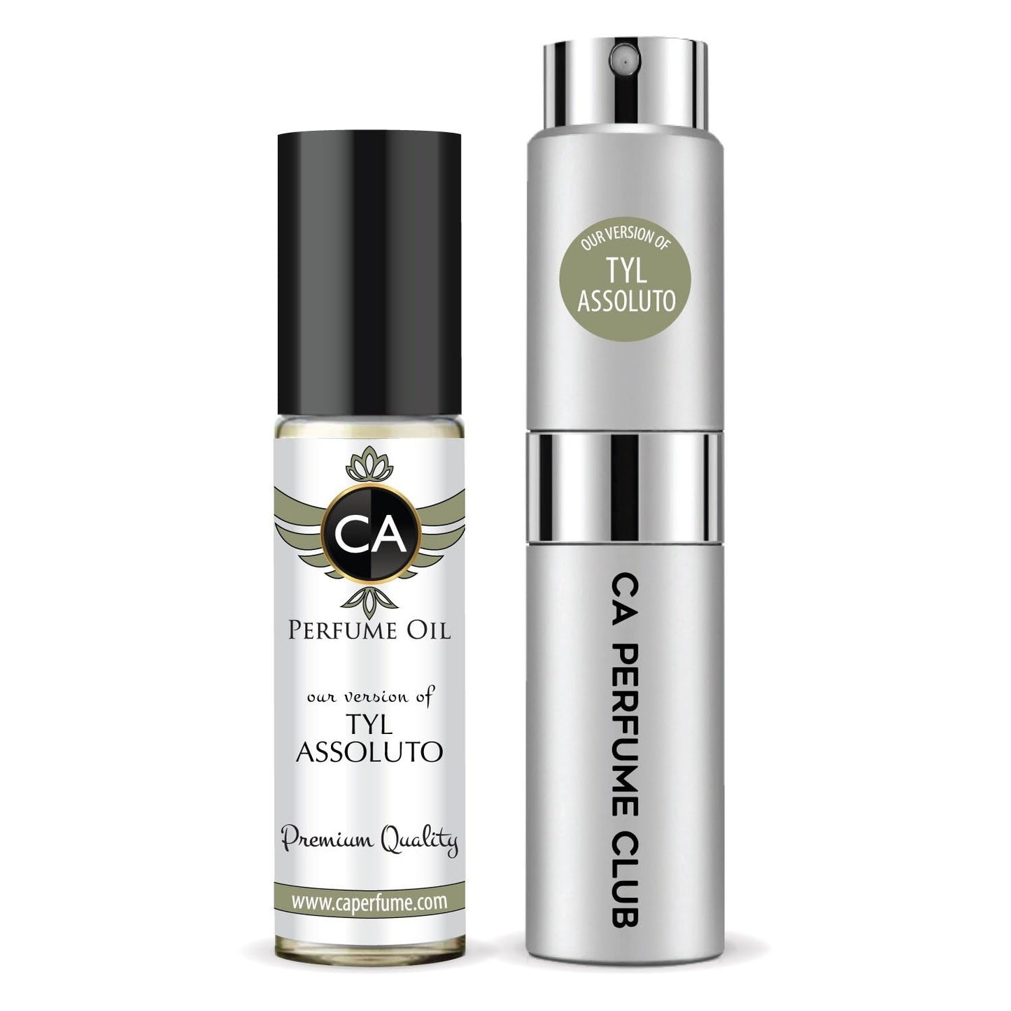 CA Perfume Duo Impression of Tyl Assoluto For Women And Men Perfume Layering Set Long Lasting Travel Size EDP + Body Oil Roll-On Bottle 0.27 Fl Oz+0.33 Fl Oz