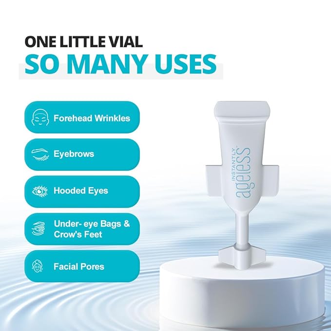 Instantly Ageless - Instant Face Lift Cream - Skin Care for Anti Aging face cream - Wrinkle Tightener - Instant Under Eye Bags Remover - Facelift in a Box of 25 Vials