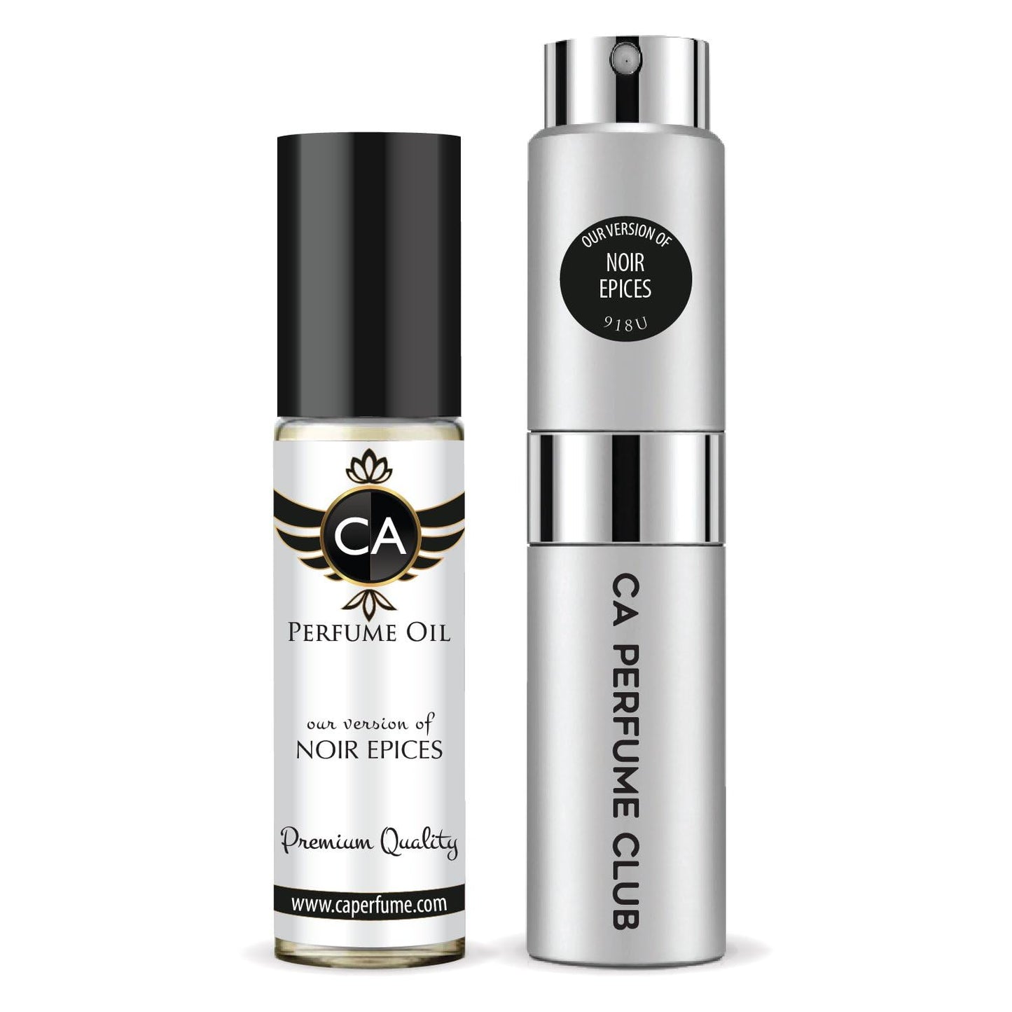 CA Perfume Duo Impression of Noir Epices For Women And Men Perfume Layering Set Long Lasting Travel Size EDP + Body Oil Roll-On Bottle 0.27 Fl Oz+0.33 Fl Oz