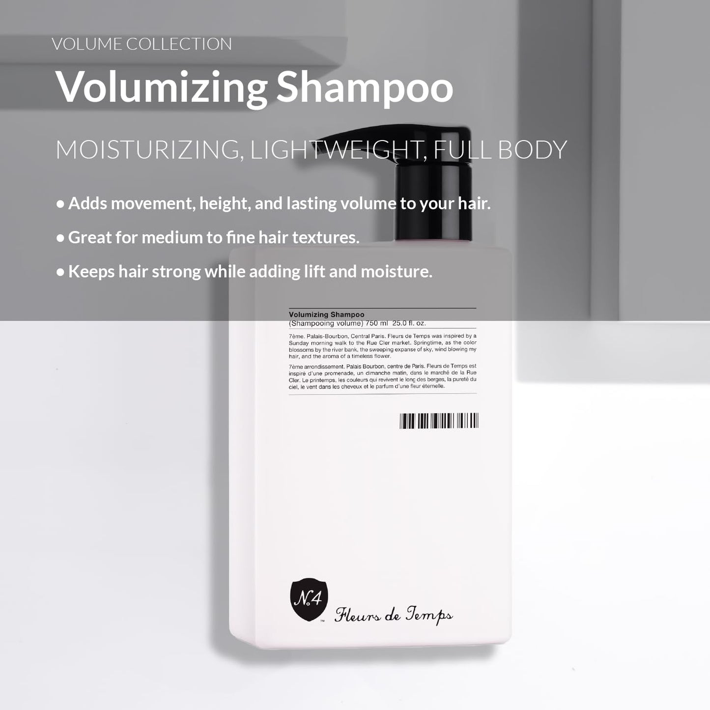 Number 4 Hair Shampoo for Women and Men, Volumizing Shampoo, 25 oz