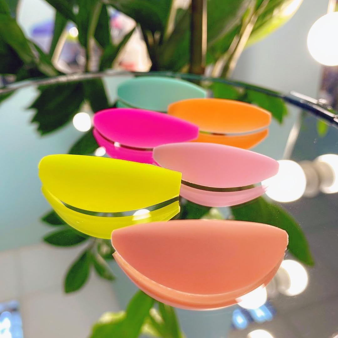 Lash Lift Shields No glue Eyelash Lifting Shield Wider Lash Lift Pads Rainbow Lami Lamination Roller LM Curler Pad Soft Eyelash Perm Rod 6 Size Air Bubble Silicone Light Weight Guard Natural Lifting