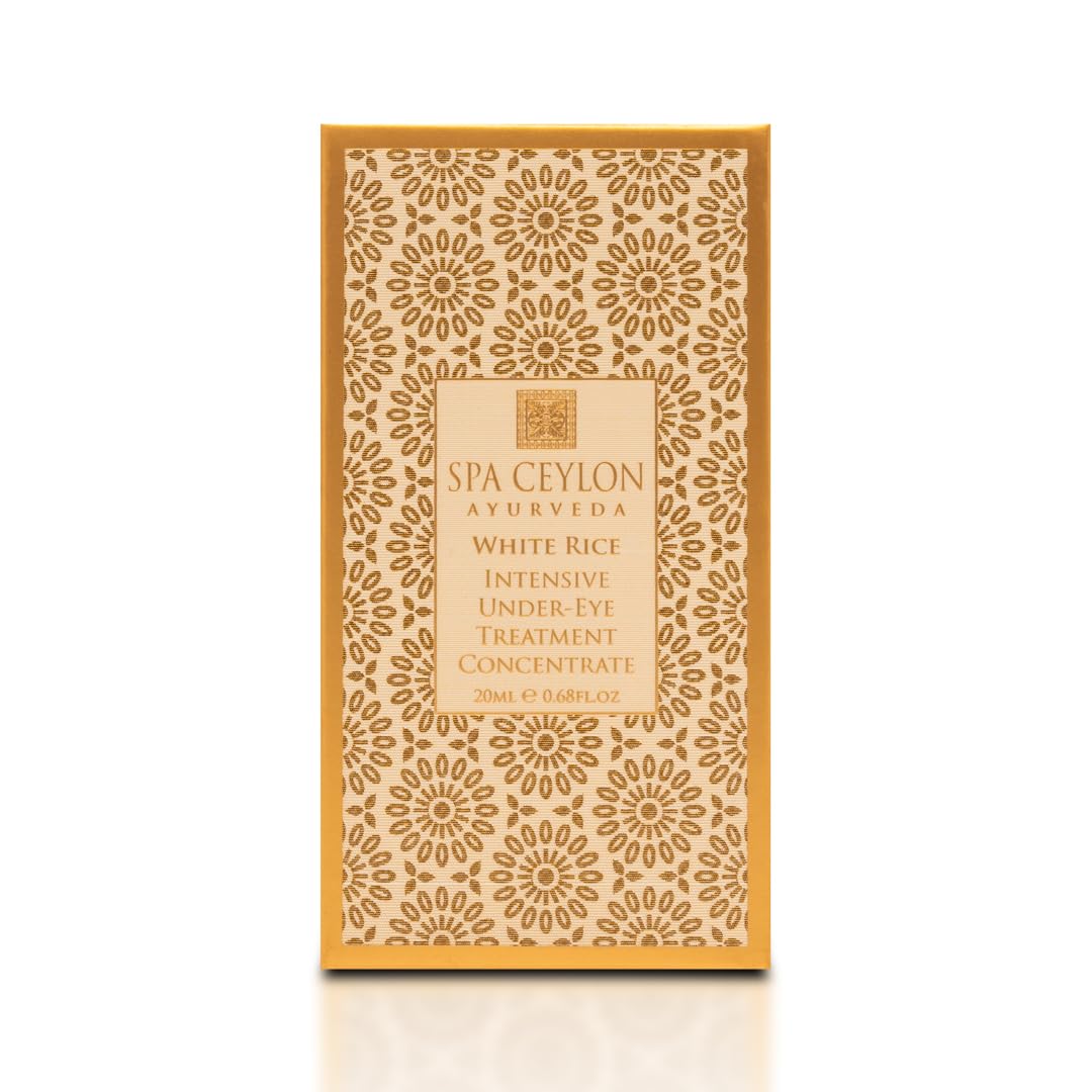 SPA CEYLON White Rice Intensive Under Eye Treatment Concentrate | Dark Circles Under Eye Treatment | Reduces Appearance of Wrinkles and Fine Lines | Hydrating | 20 ml