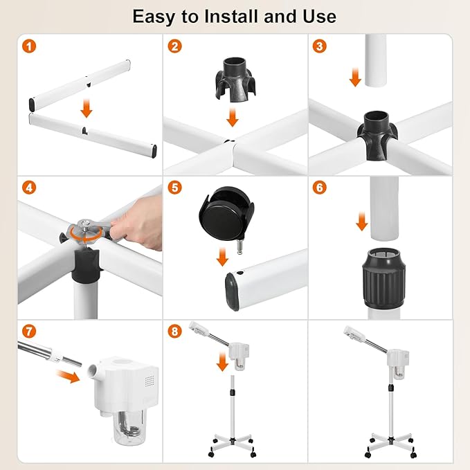 JOSTZHXIN Professional Facial Steamer, Esthetician Face Steamer Hot Mist, Facial Steamer for Home Beauty Salon Spa