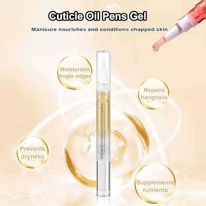 Natural Nail Growth Oil,Nail Growth Oil Pen,Cuticle Oil, Natural Growth Serum For Nails Moisturize -For Growth And Strength, Nail Strengthener For Damaged Nails (Lemon oil, 0.18 / Fl Oz)