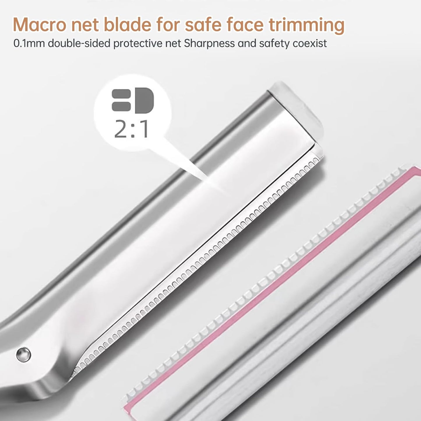 Facial Razor Replacement Blades Be suitable for Tweezerman Stainless steel blade.Pack of 15 (No handle included)