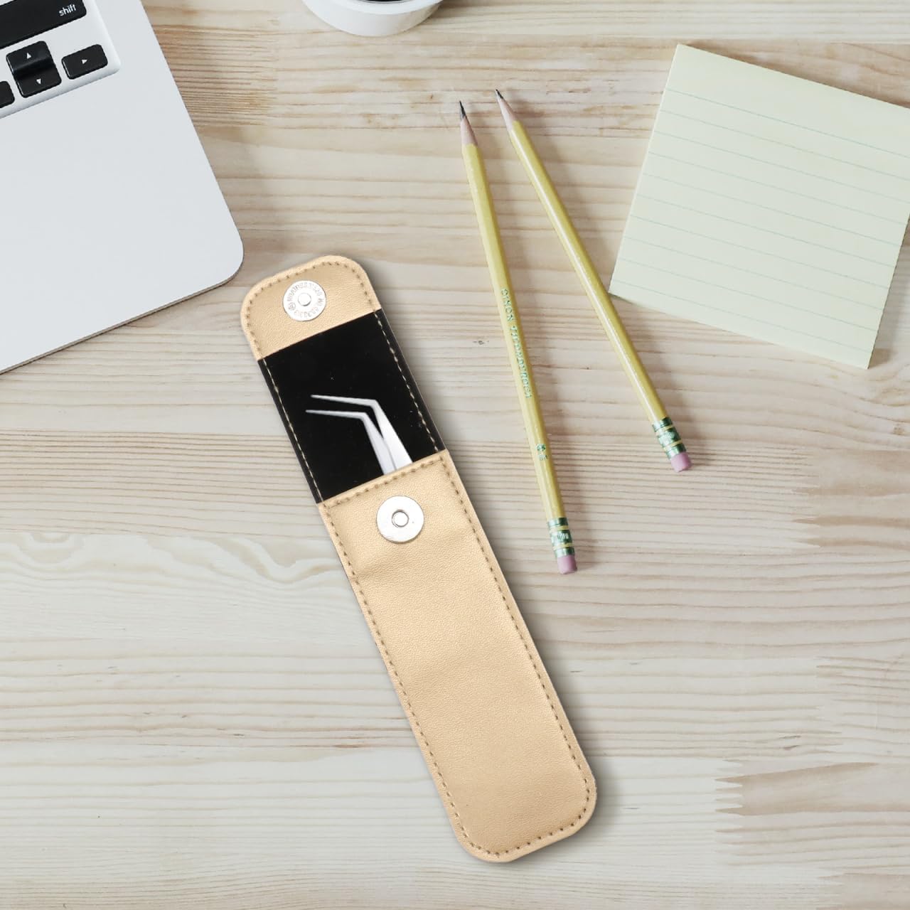 3pcs Tweezers Protective Case Beauty Eyelash Tweezer Sleeve Lashes Kit Eyelash Tweezer Cover Lash Kit Protective Tweezer Leather Sleeve Pu Leather Puller Miniature