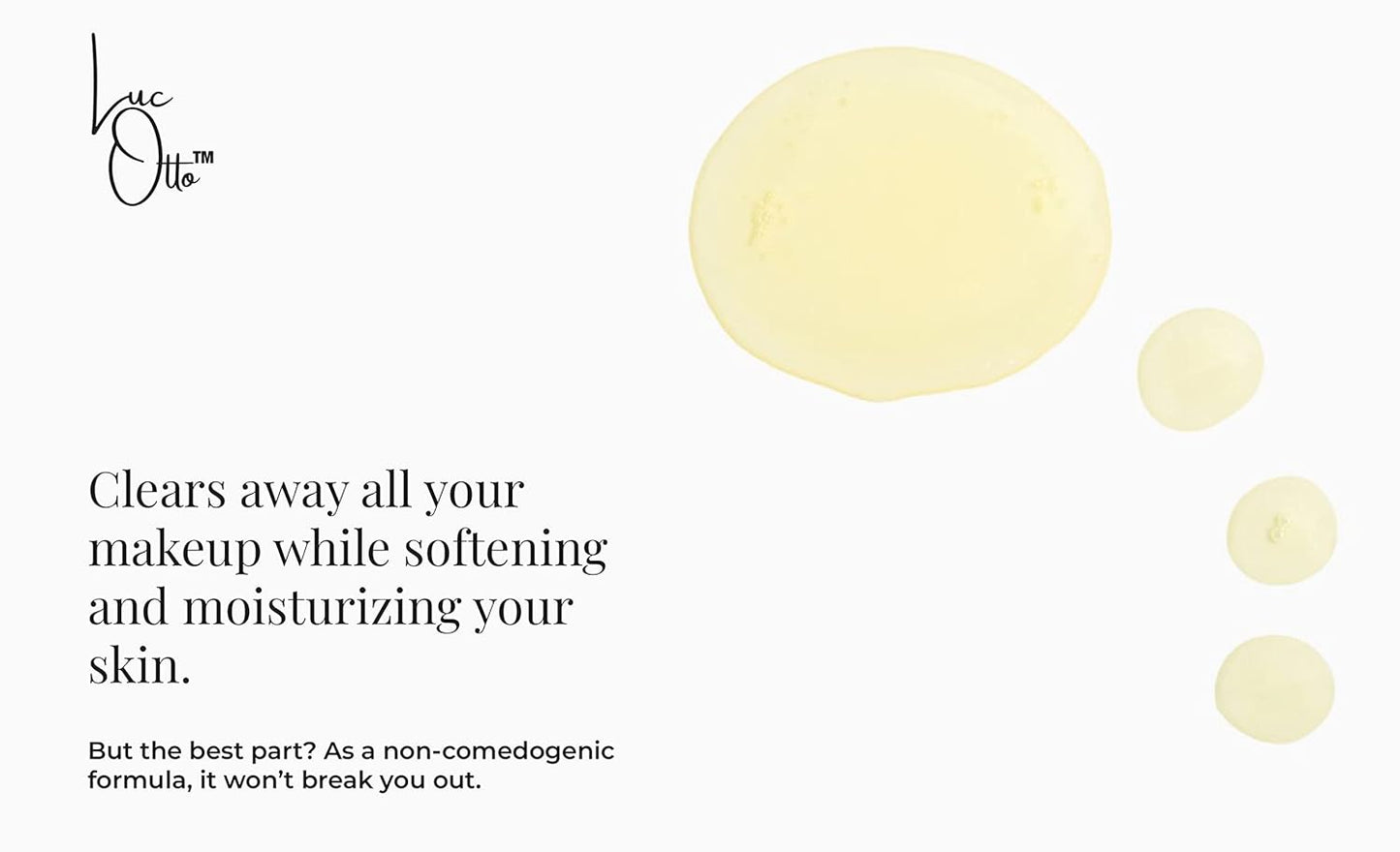 The Cold Pressed Clean Oil Cleanser for Softer Skin - Gentle Double Cleanse and Makeup Remover - Sunflower and Rose Oil with Vitamin C and Vitamin E