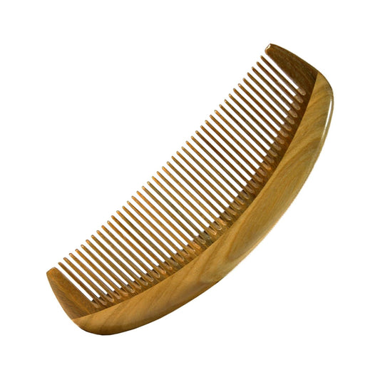 Green Sandalwood Teasing Hair Comb - Anti Static Fine Tooth Wooden Styling Brush for Smoothing, Detangling & Volumizing Thin/Fine Hair (No Handle)