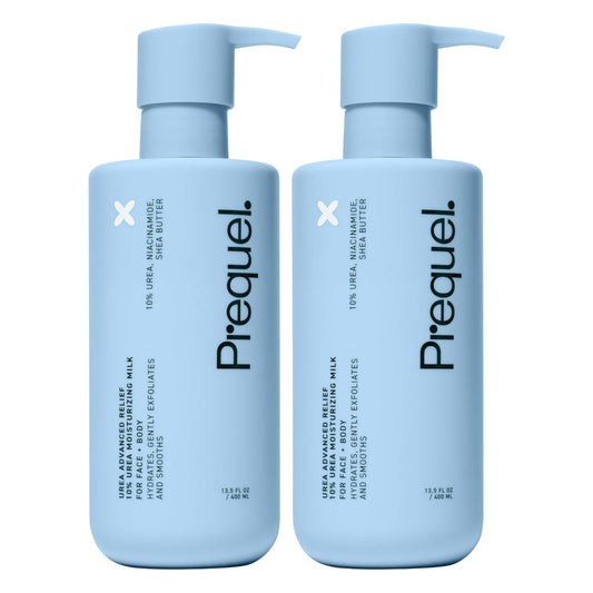 Prequel Skin Urea Advanced Relief Moisturizing Milk, 10% Urea Lotion for Face and Body, Unscented, Hydrating Cream for Extremely Dry Skin, Soothing for Sensitive Skin - 6.75 fluid ounce (Pack of 2)