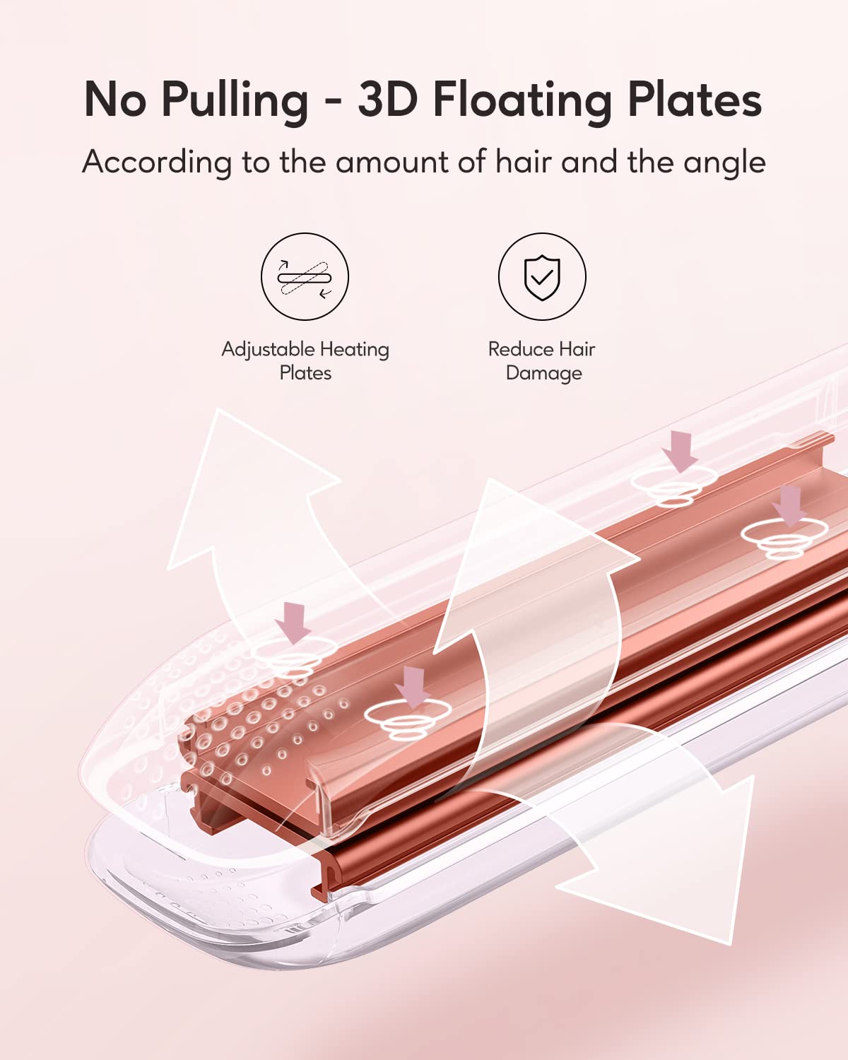 Wavytalk Hair Straightener, 100% Pure Titanium Flat Iron Hair Straightener Dual Voltage Creates Silky Hair Instantly, 1 Inch Flat Iron 170℉-450℉