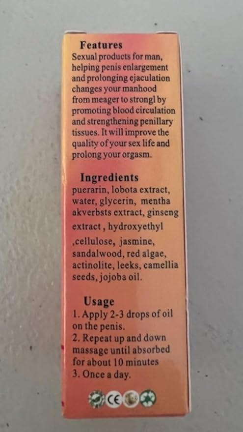 Massage Oil Enlargement Oil Increase Enlarge Gel Thicker Longer Stronger Large Size Enlarger Cream BLSEX for Men (F395-XXXL Oil)