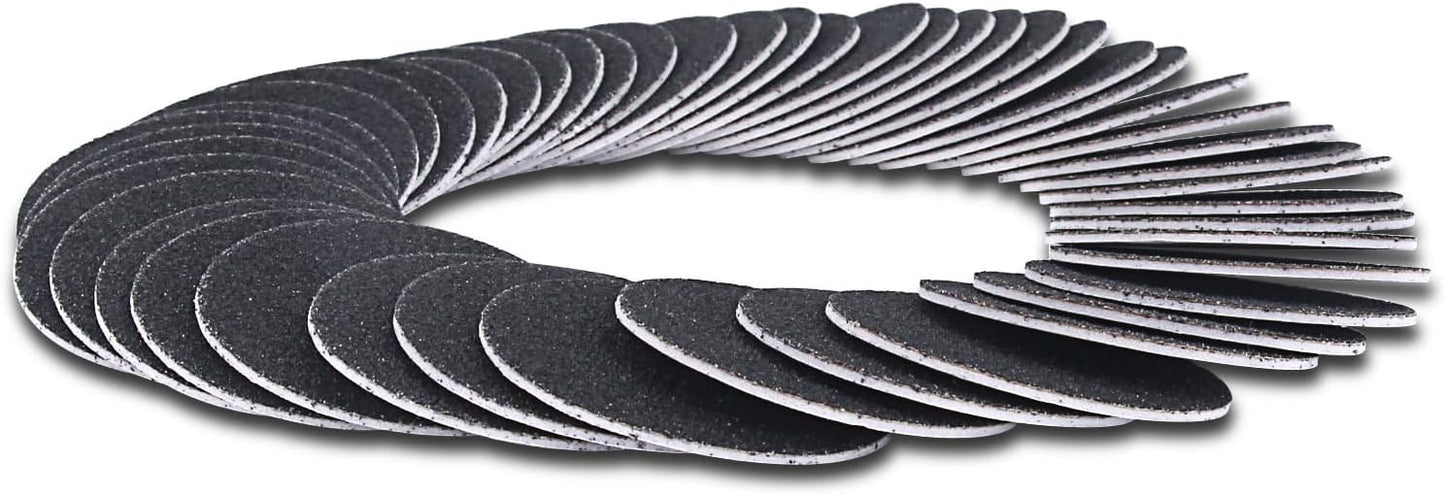 120pcs Replaceable Sandpaper Discs 60 Grit 150 Grit, Thick Self-Adhesive Replacement Sandpaper Refill Sanding Pads for Electric Foot Callus Remover Feet Sander (60 Grit +150 Grit)