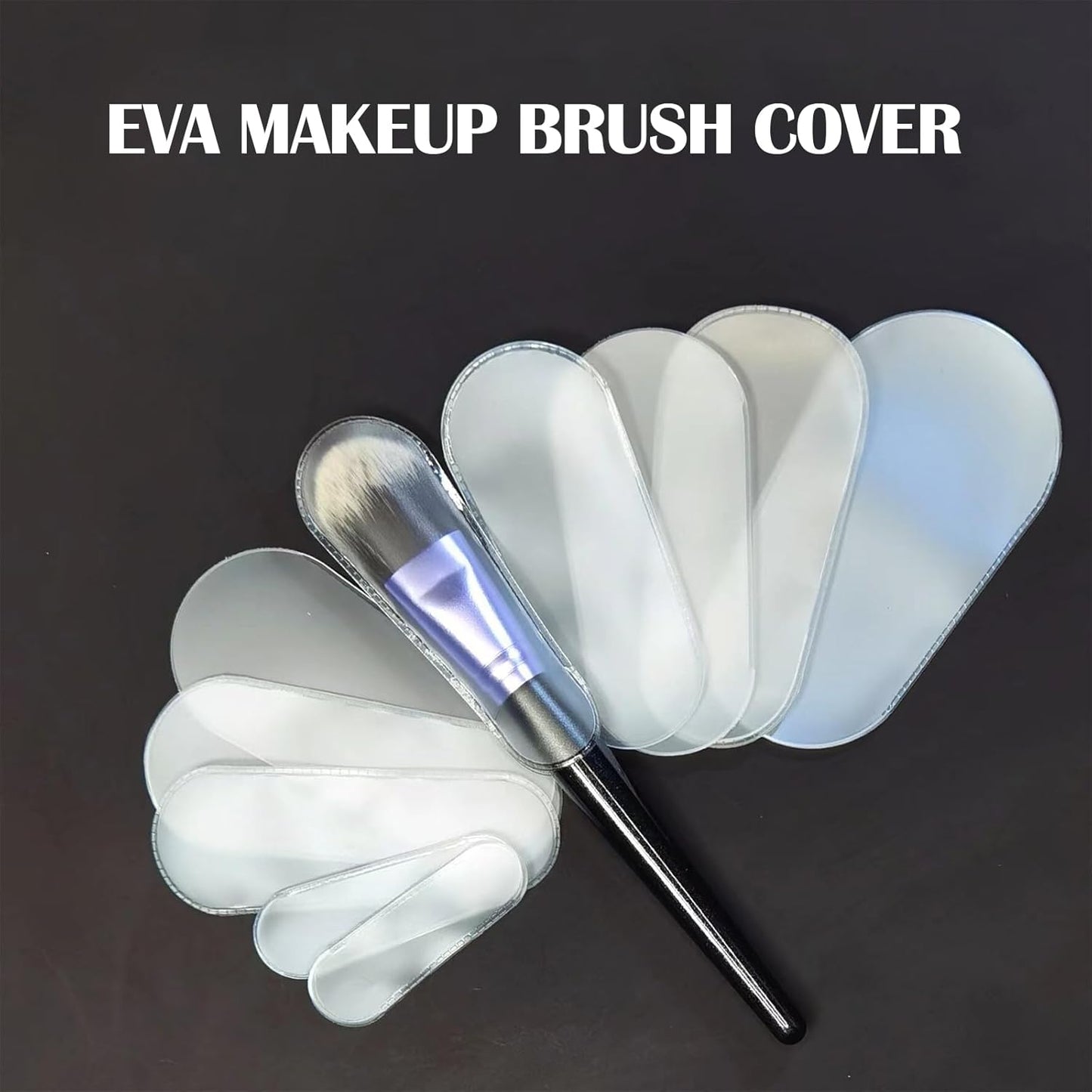 20 Piece Makeup Brush Covers, CYHYII Dustproof Cosmetic Brush Protectors for Travel & Storage, Lightweight and Durable Plastic Brush Guards (Multiple Sizes)
