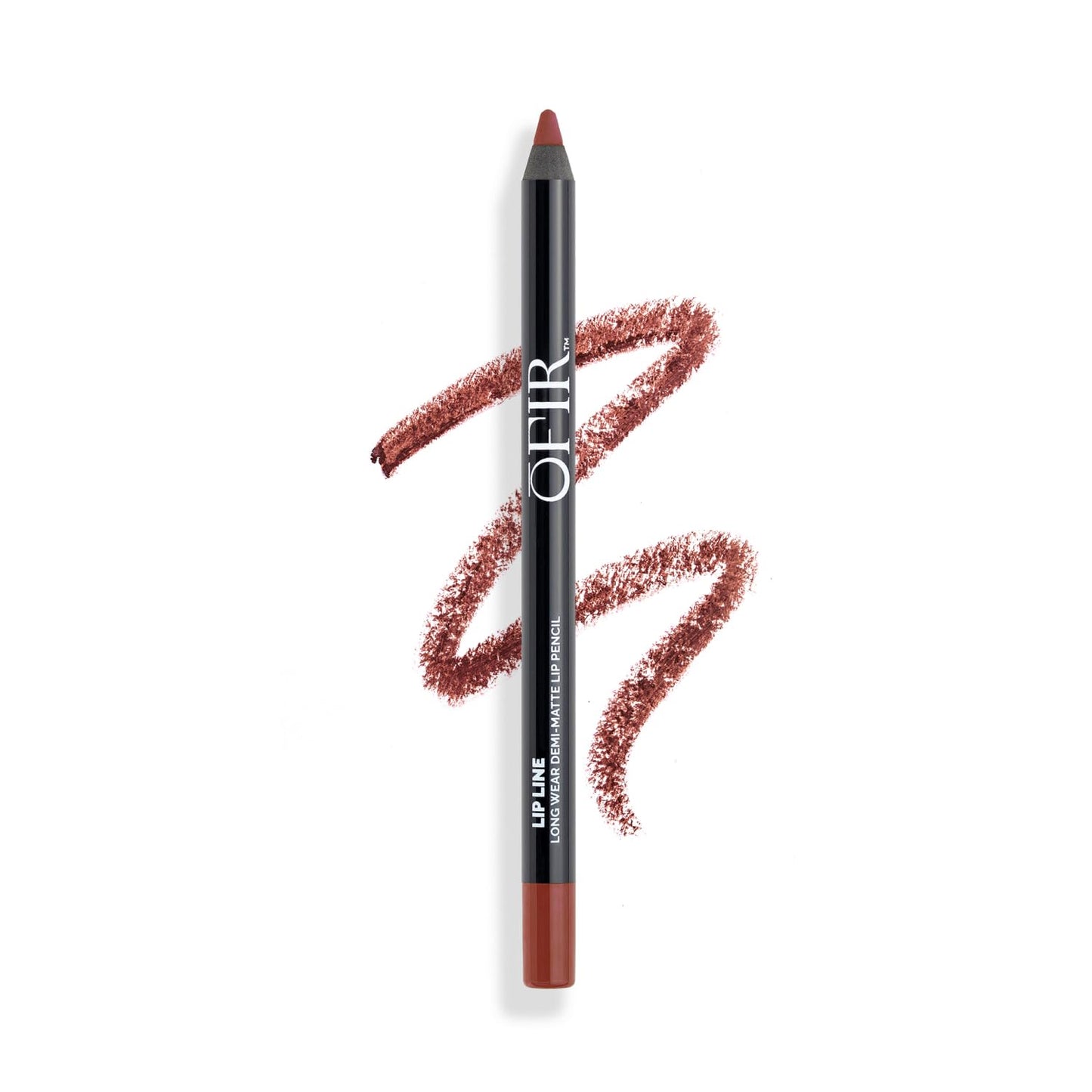 OFIR Longwear Demi-Matte Lip Pencil | Smudge-Proof, Easy Glide, Hydrating, Long-Lasting Color | All That - Deep Brown Lip Liner Pencil | 0.042 OZ