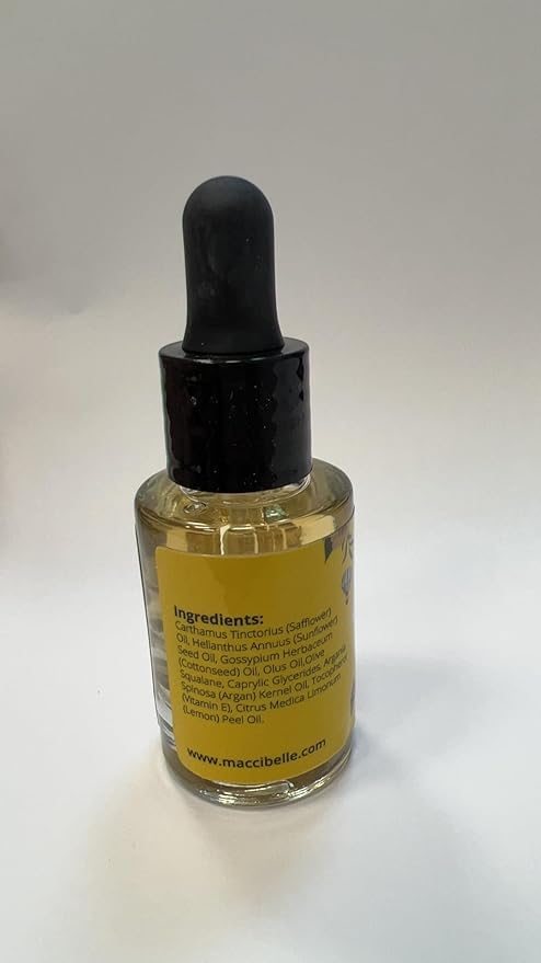 Maccibelle Cuticle Oil 0.5 oz - Soothe Nail Dry Cracked Cuticles (Lemon, 0.5 Fl Oz)