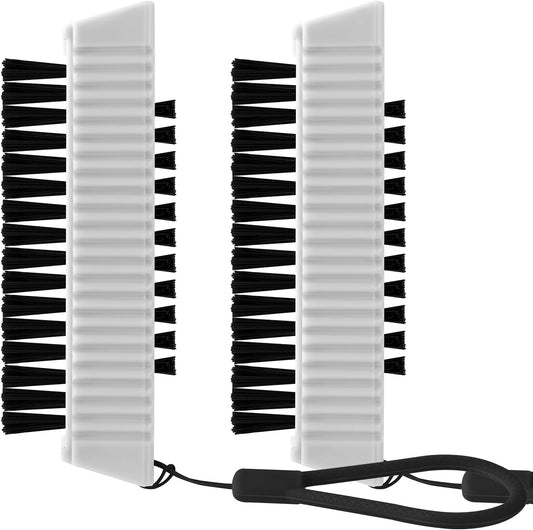 Nail Brush for Cleaning Fingernails, 2Pack Heavy Duty Nail Brushes Remove Dirt and Paint Fingernail Brush Deep Cleaning Mechanical Nail Scrub Brush Two-Sided with Hanging Rope (White)