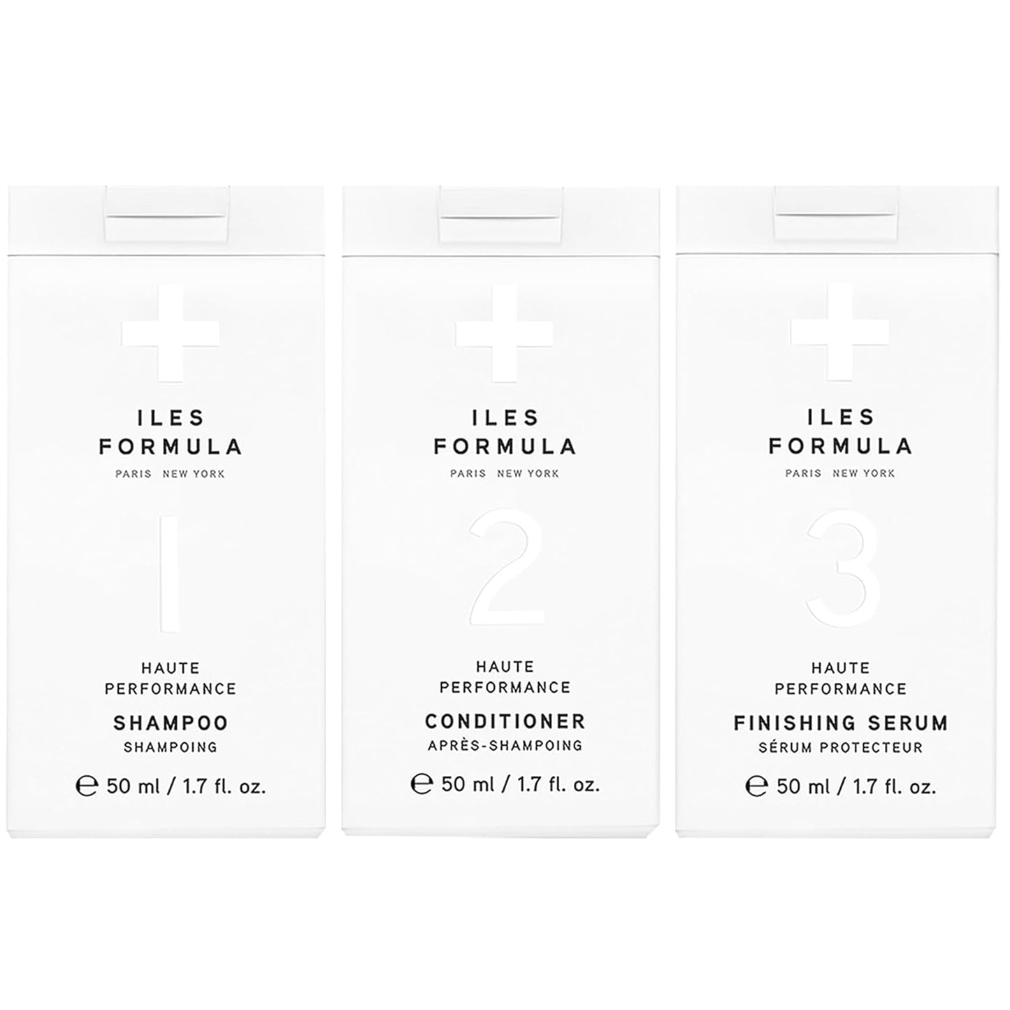 ILES FORMULA Mini Signature Collection – Moisturizing Travel Shampoo & Conditioner w/Mini Finishing Serum Blow Dry Cream for Dry, Damaged, Frizzy Hair - Salon Grade Anti-Frizz Hydrating Hair Care Set