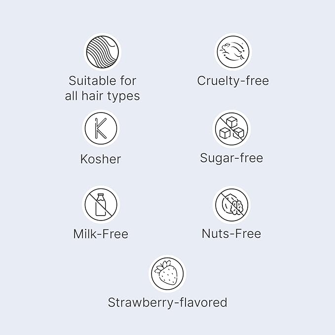 Better Not Younger Significant Other Hair, Skin & Nails Supplement - Sugar-Free Gummies for Hair Growth with Vitamin A & Biotin - Cruelty-Free Women Hair Growth Treatment - 60ct, Strawberry Flavor