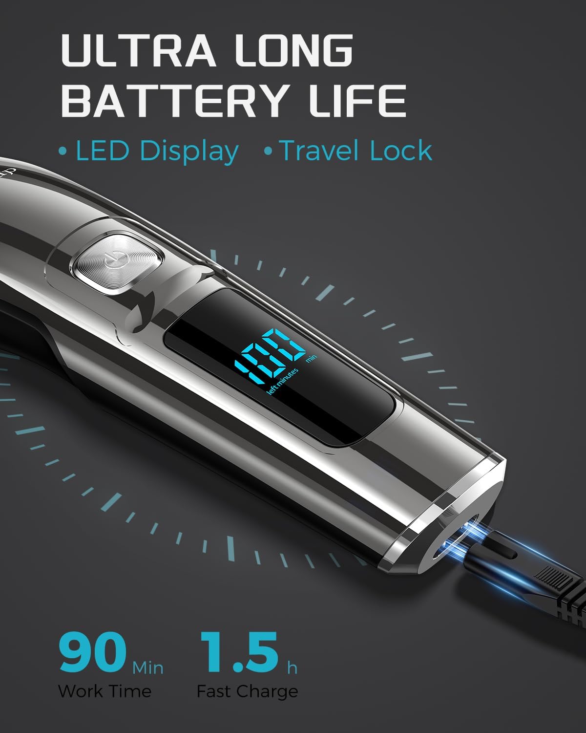 Brightup Beard Trimmer for Men - Electric Razor & Shaver, Cordless Hair Clippers Trimmers Set, IPX7 Waterproof Mens Grooming Kit for Shaving Face, Mustache, Body, Ear, Nose Hair Trimmer, Gifts for Men