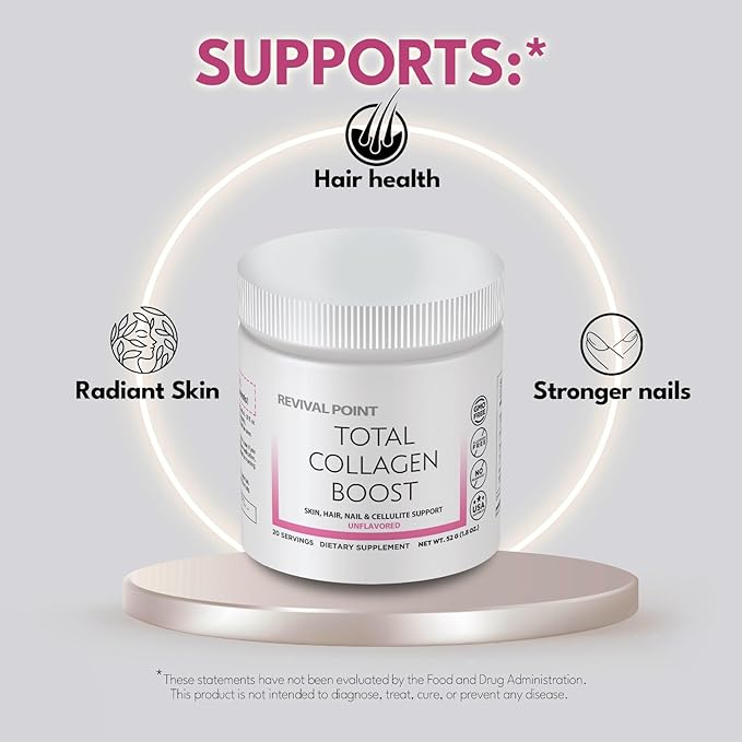 Total Collagen Boost with Verisol® Bioactive Collagen peptides Peptides Powder, Hyaluronic Acid & Marine Collagen