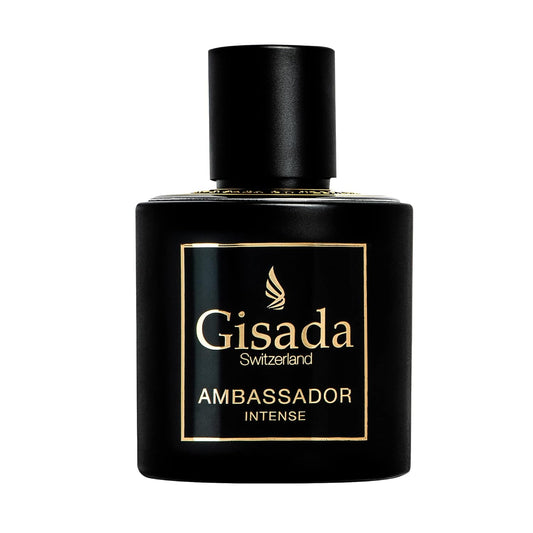 Gisada Ambassador Intense Cologne for Men - Perfume for Men with Strong, Masculine Scent & Classic Fragrance - Lasting Scent with Warm, Citrusy, Spicy, Oriental Notes - Made in Switzerland, 3.3 fl.oz.