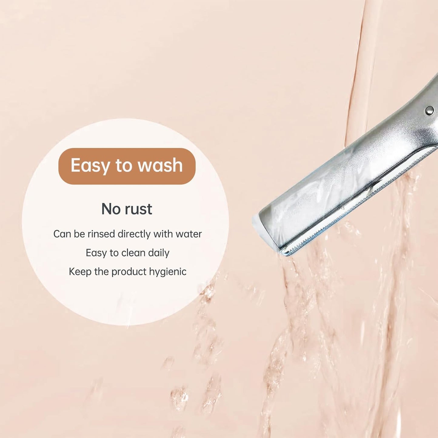 Facial Razor Replacement Blades Be suitable for Tweezerman Stainless steel blade.Pack of 15 (No handle included)