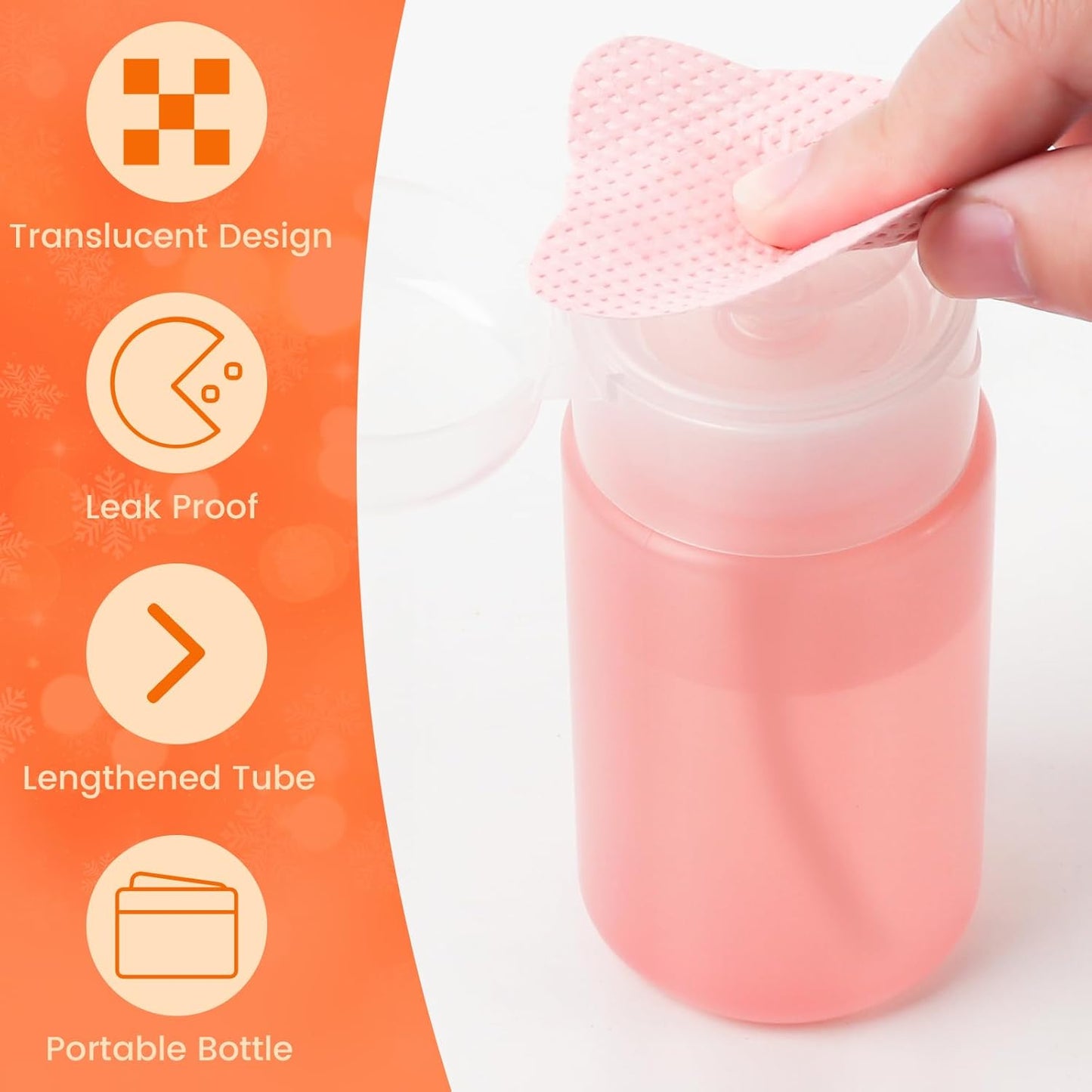 1080PCS Lint Free Nail Wipes With 2 Acetone Dispensers Kit - Nail Polish Remover Wipes with Pump Dispensers,No Lint Nail Wipes Gel Nail Polish Remover Pump Wipes Set Nail Supplies