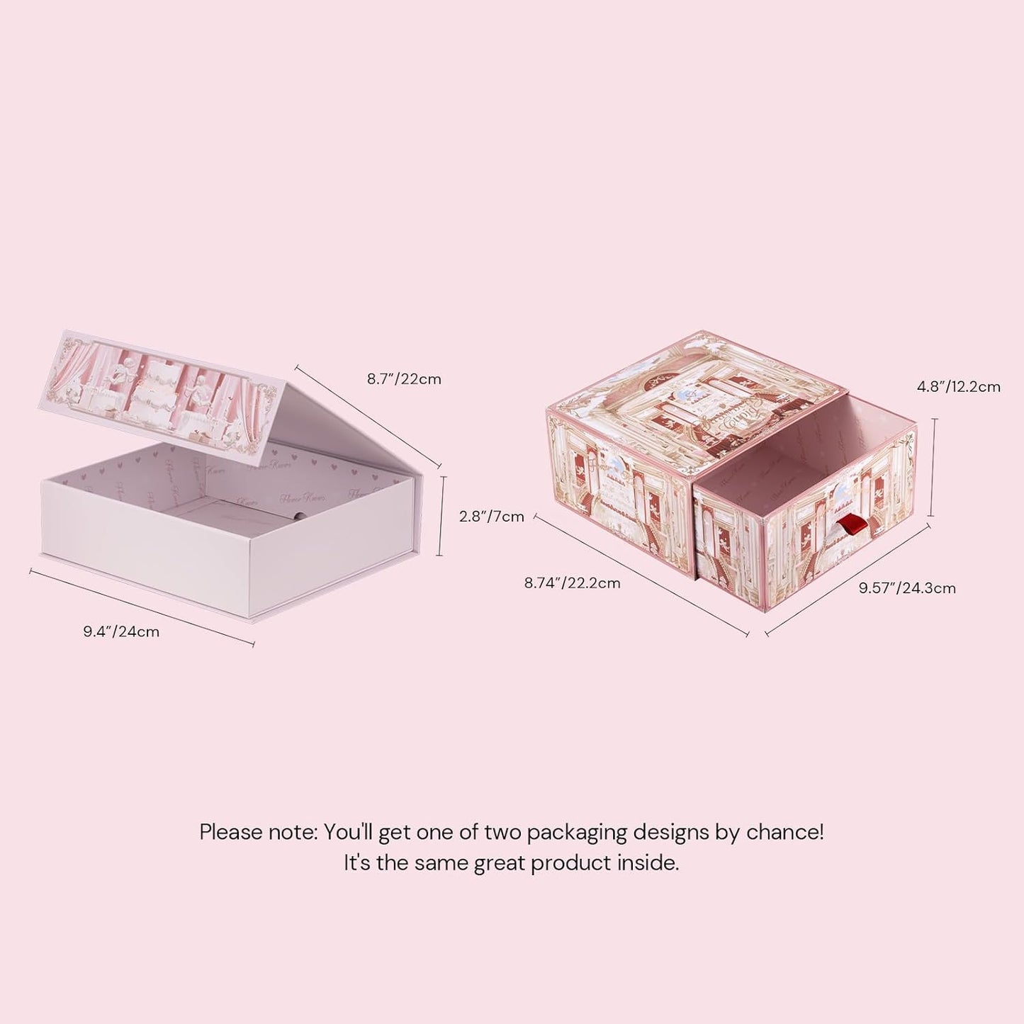 Flower Knows Strawberry Cupid 12-Piece Makeup Gift Box Set,Lip Cream×2+Liquid Blush×2+Makeup Palette×1+Hand Mirror×1+Solid Perfume×1+Hair Clip×1+Cushion Powder Puff×2+Eyeshadow Brush×1+Gift Box×1