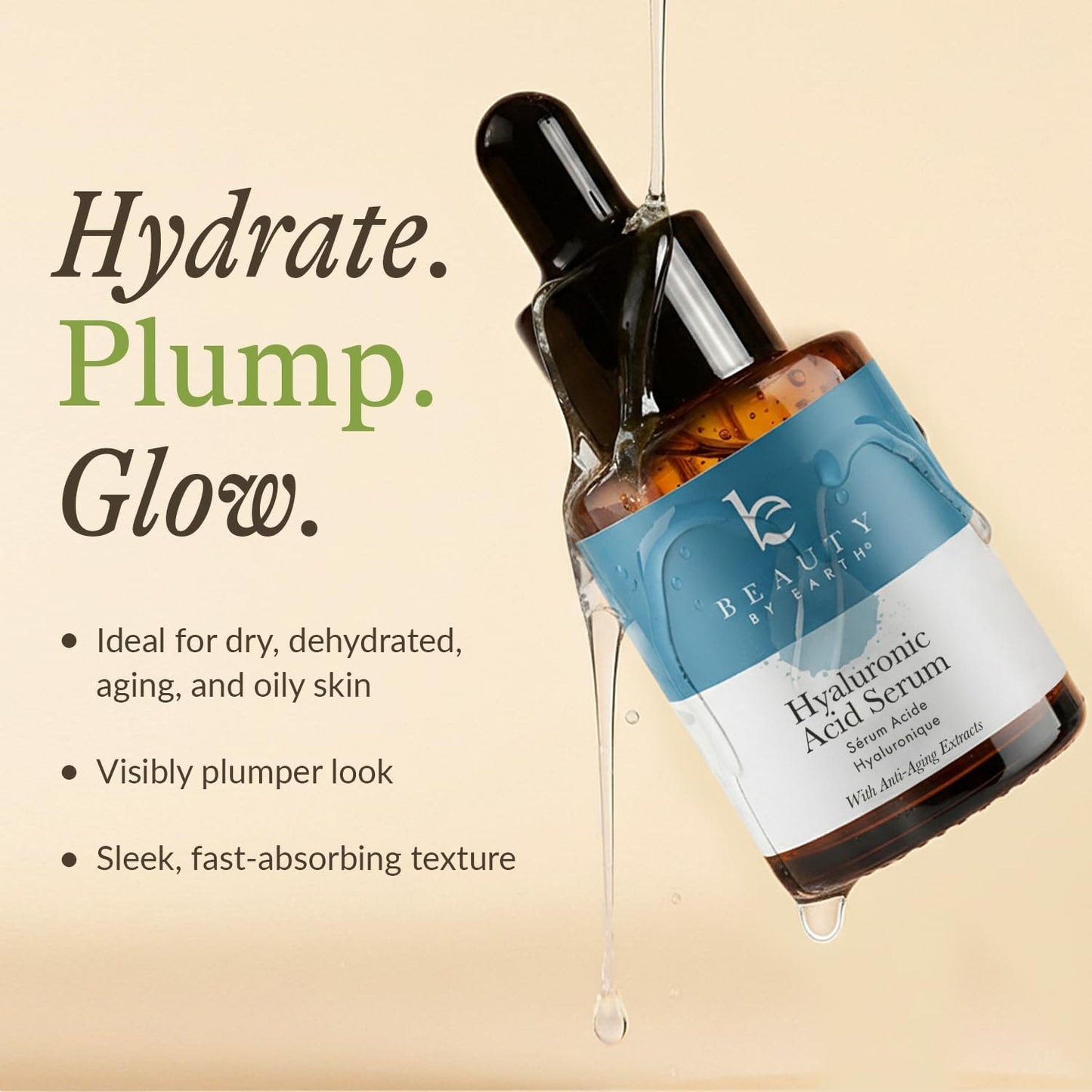 Face Serum - Hyaluronic Acid Serum for Face Anti Aging Serum with Hyaluronic Acid & Aloe Vera Hydrating Serum, Anti Wrinkle Serum for Face (2 Fl Oz)