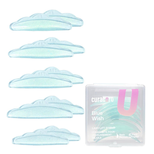Curacoro Lash Lift Shields, 10 Pcs/5 Sizes Eyelash Perm Pad, Lash Rods for Eyelash Curling and Lifting, Reusable Silicone Tools For Perm Lamination