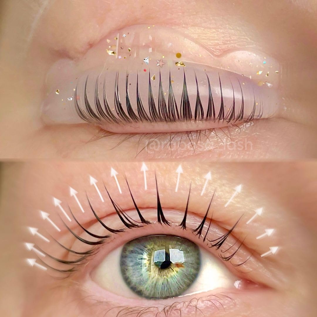 Lash Lift Shield Eyelash Lift Rods Super LC Curl 6 Size 12 Pcs Lash Lift Lamination Pad, Rapid 5 Minute Eyelash Lifting Shields Flexible lash Shield Pads Extreme Perm Rod