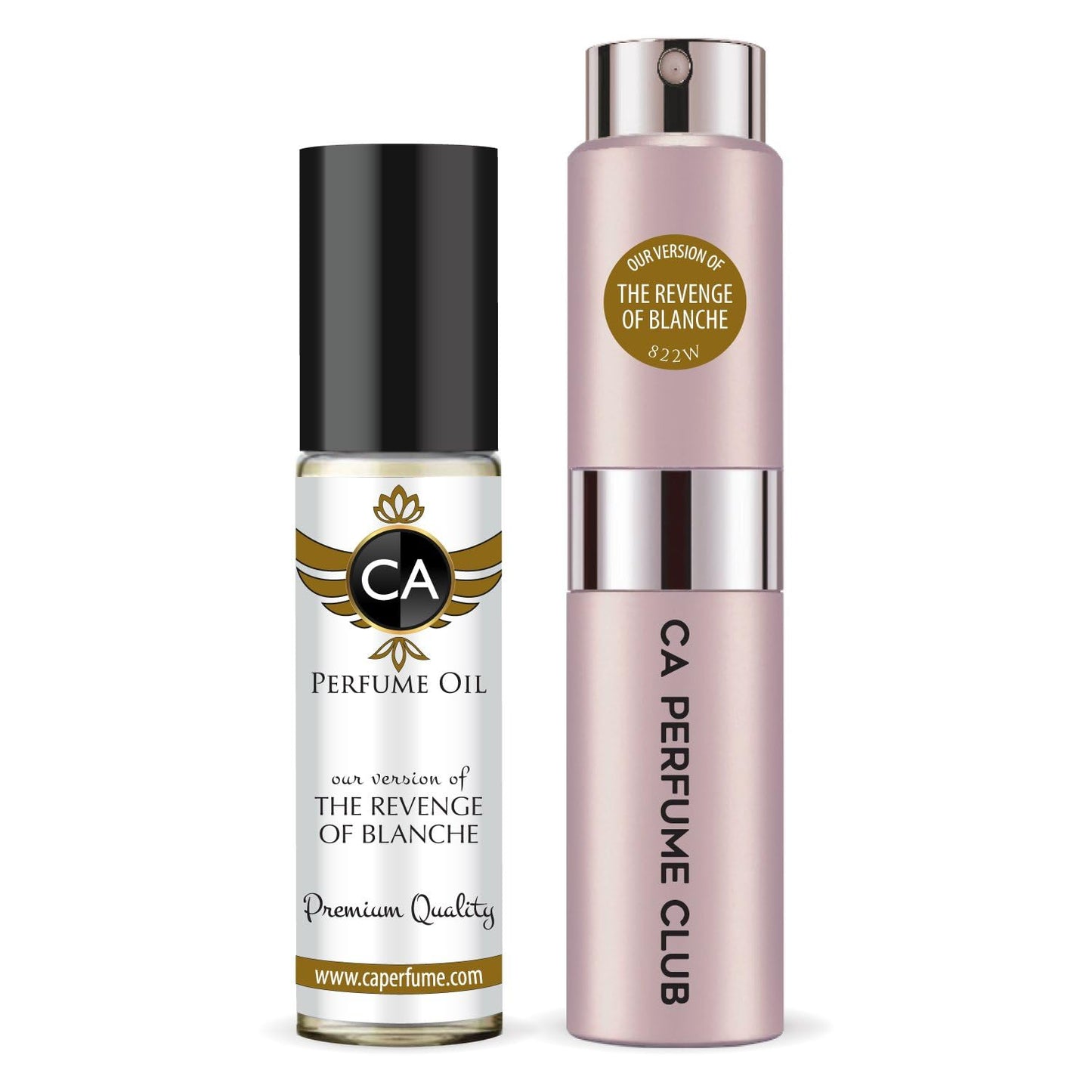 CA Perfume Duo Impression of The Revenge Of Blanche For Women Perfume Layering Set Long Lasting Travel Size EDP + Body Oil Roll-On Bottle 0.27 Fl Oz+0.33 Fl Oz