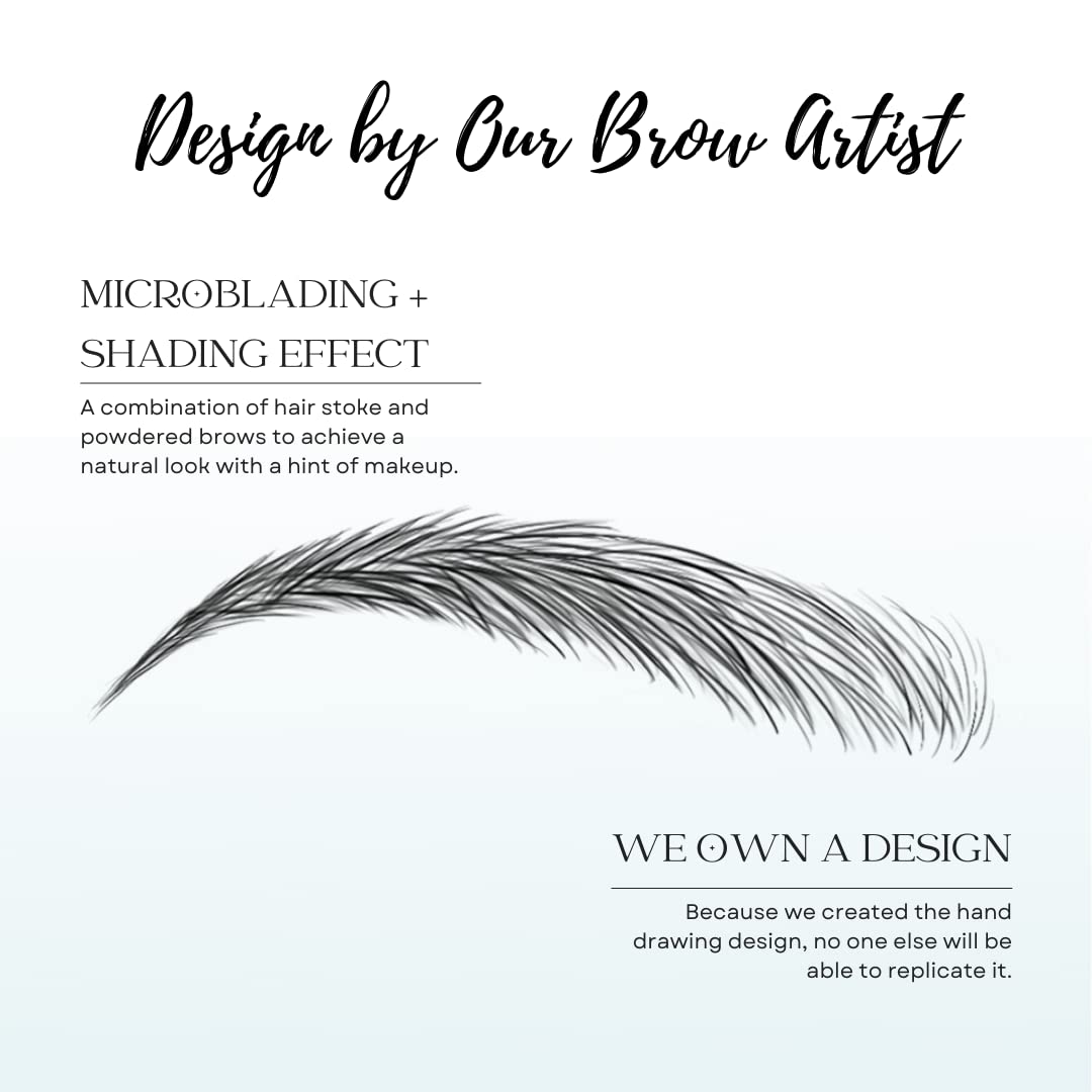 Bliss and Beyond USA, 2 sheets eyebrow tattoo waterproof sticker, Long Lasting, Natural Looking Fake Eyebrow for Alopecia, Chemo, Cancer gift. Same Size eyebrow tattoos (Natural Miami, Black)